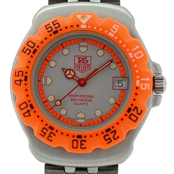 Men's Tag Heuer 35mm Formula 1 Orange/ Grey/ Gray F1 Watch 494/6 Ref: 373.513!